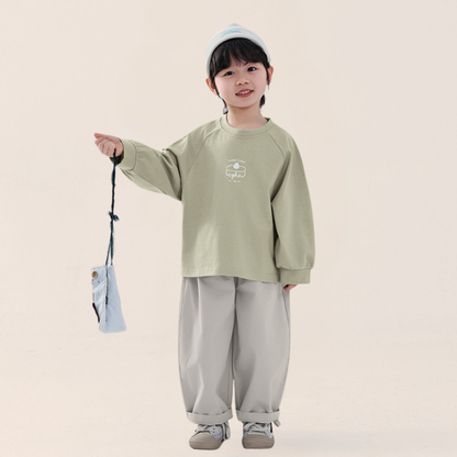 バックポケット刺繍コットンパンツ