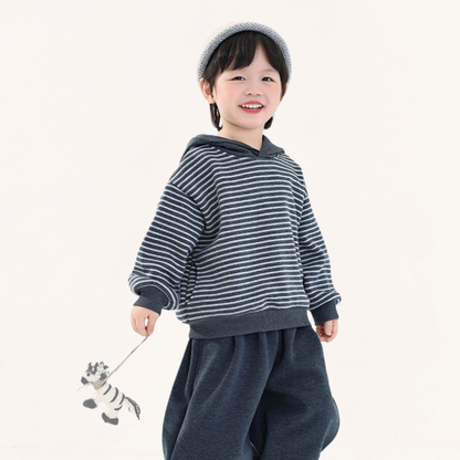 細ボーダーフーディー