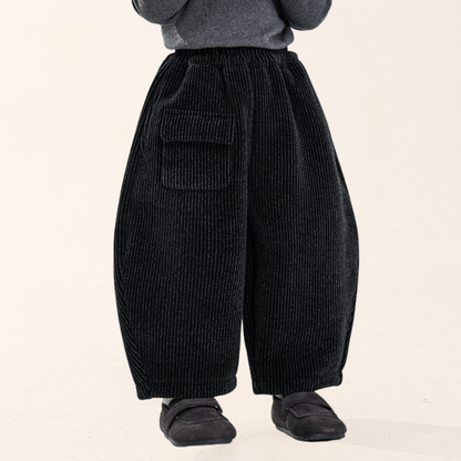 裏ボアシェニール織りパンツ