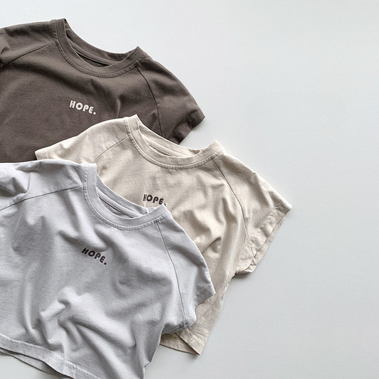 レタープリントフレンチスリーブTシャツ