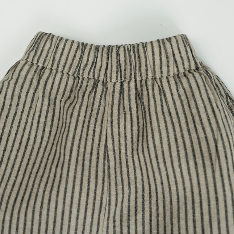 ストライプ七分丈ハーレムパンツ