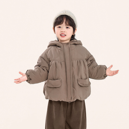 クマ耳中綿コート