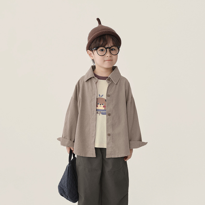 純綿コーデュロイシャツ