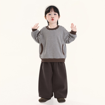 裏毛コーデュロイワイドパンツ