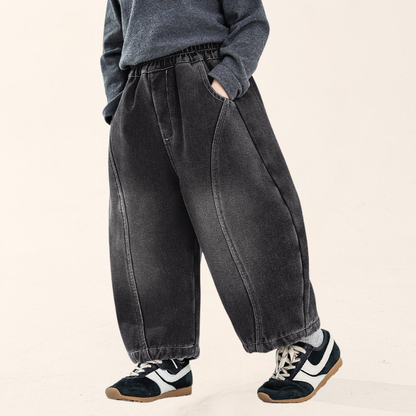 ヴィンテージ加工裏ボアデニムパンツ