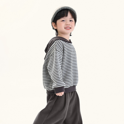 細ボーダーフーディー