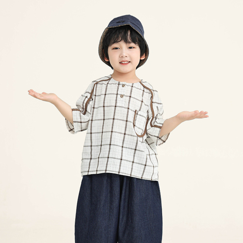 ダブルチェックシャツ