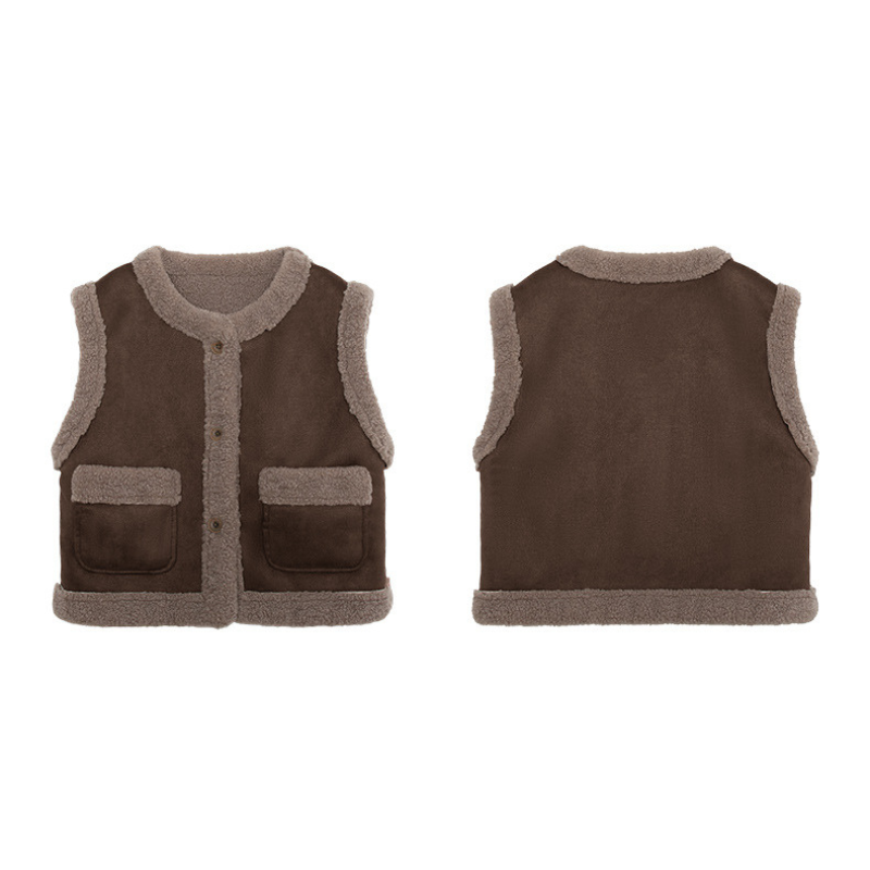 シープボア縁取りベスト