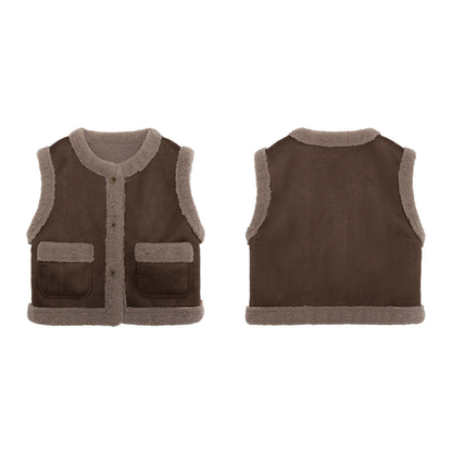 シープボア縁取りベスト