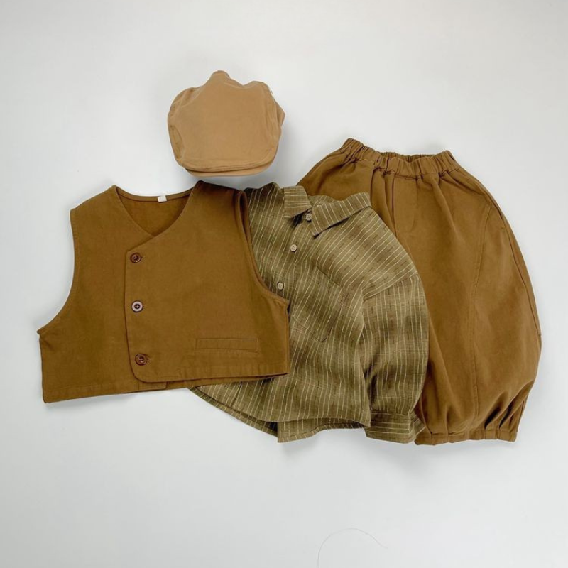 アシンメトリー純綿ベスト