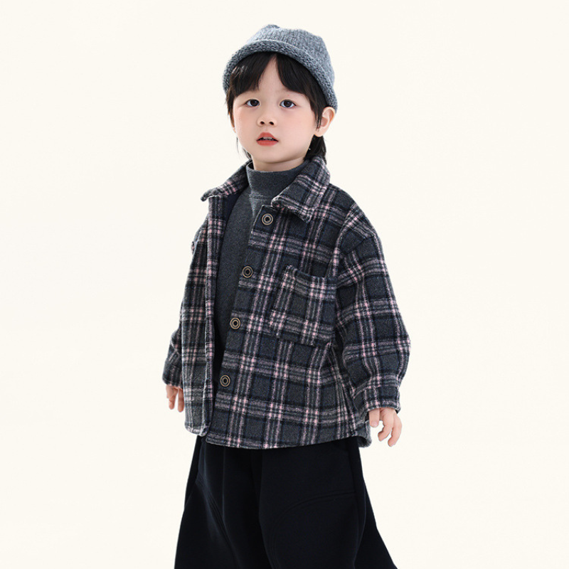 チェック裏ボアシャケット