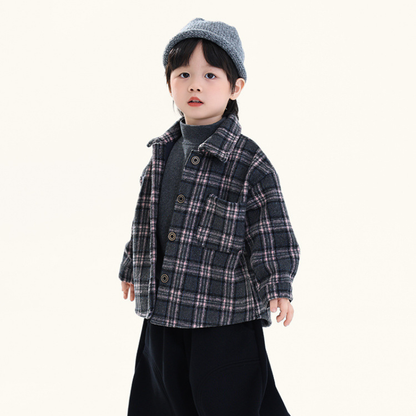 チェック裏ボアシャケット