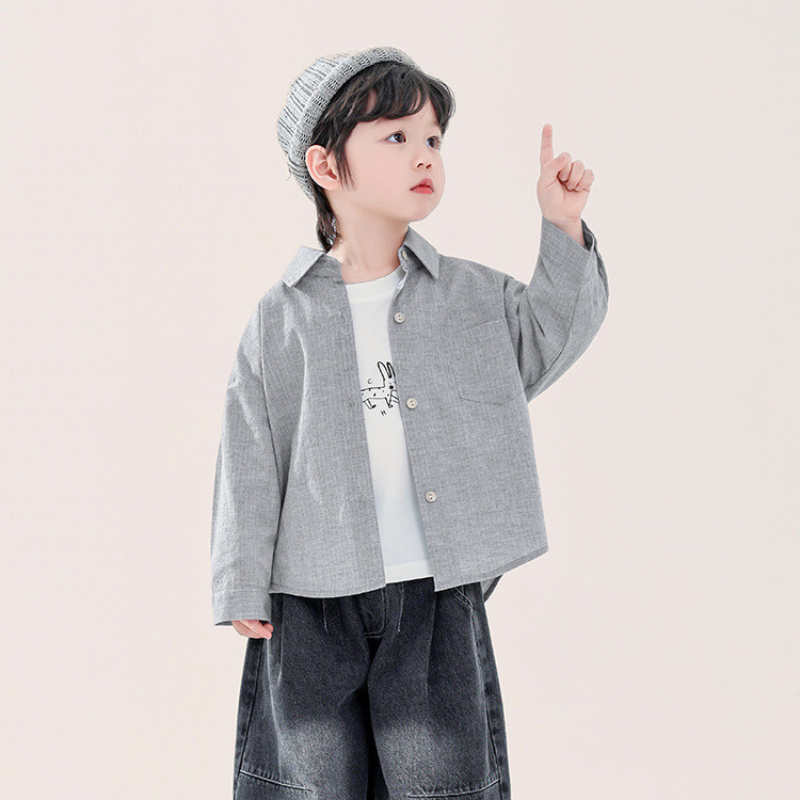 立体糸ストライプシャツ