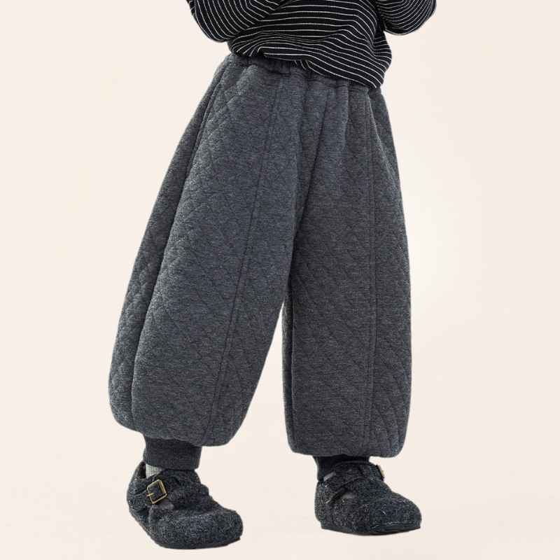 ダイヤモンドキルト裾ゴムパンツ