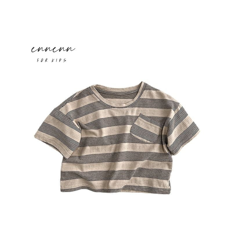 配色ボーダーTシャツ
