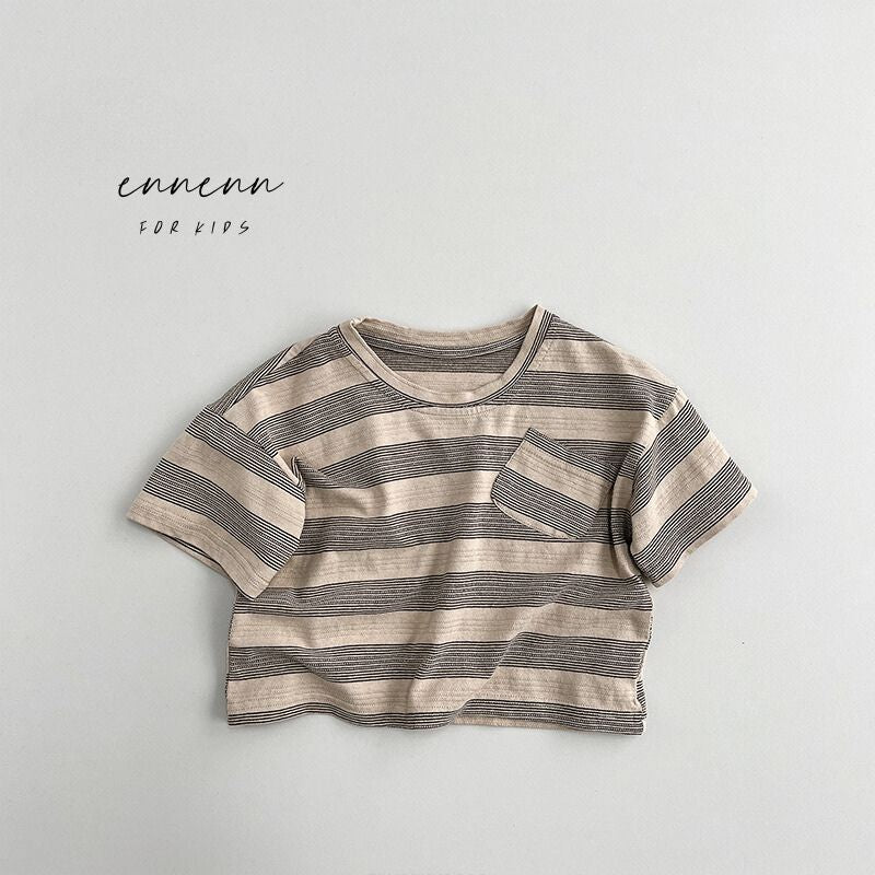 配色ボーダーTシャツ