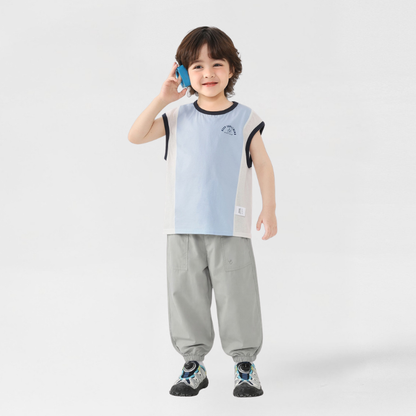大きめポケット裾ゴムロングパンツ