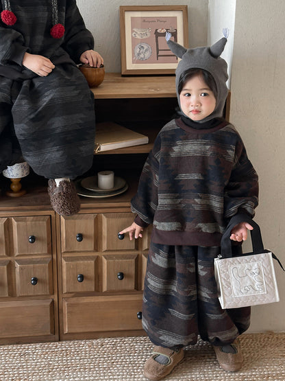 Fleece-lined high-neck set