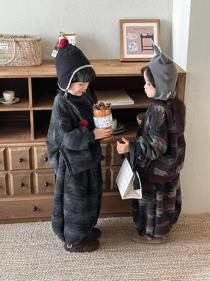 Fleece-lined high-neck set