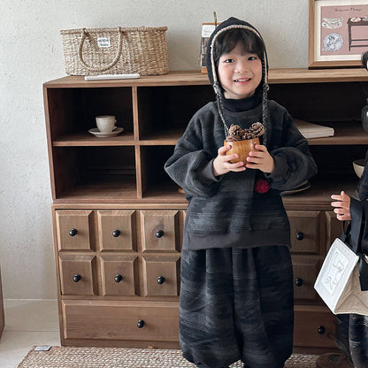 Fleece-lined high-neck set