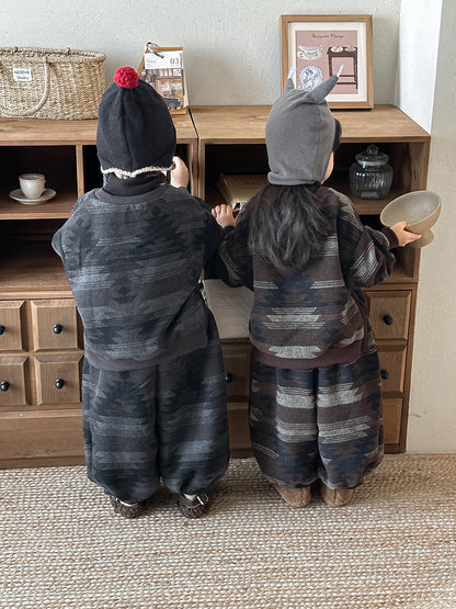 Fleece-lined high-neck set