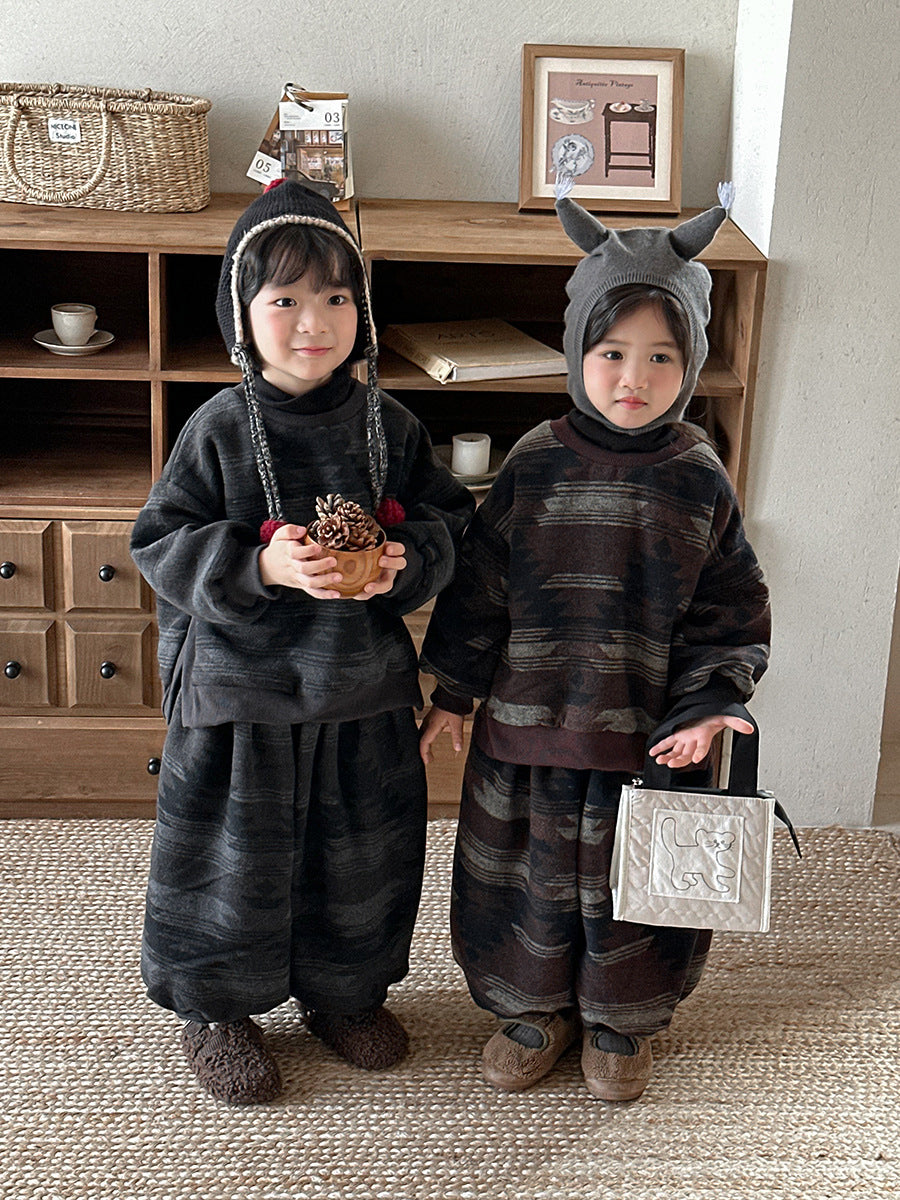 Fleece-lined high-neck set