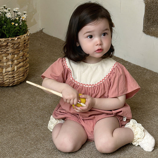 衿切り替えカバーオール